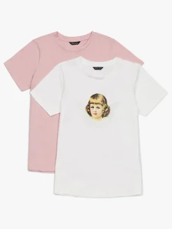 Overdele|LucaLola Luca & Lola Angel Top 2-pak, White Lyserød/Hvid