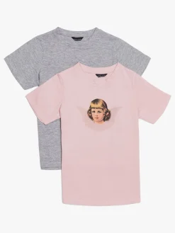 Overdele|LucaLola Luca & Lola Angel Top 2-pak, Pink Lyserød/Grå