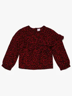 Overdele|LucaLola Luca & Lola Marietta Bluse, Red Leopard Rød