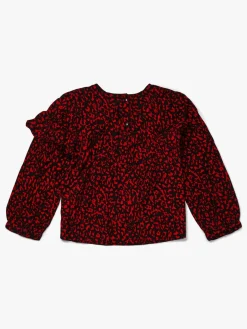 Overdele|LucaLola Luca & Lola Marietta Bluse, Red Leopard Rød