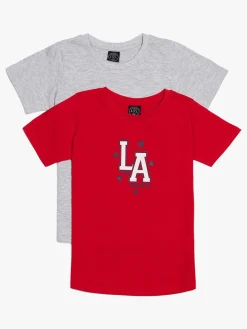 Overdele|LucaLola Luca & Lola Olivia Top 2-pak, Red Rød/Grå