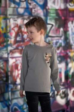 Overdele|LucaLola Luca & Lola Piero Langærmet T-Shirt, Khaki Grøn