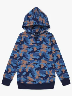 Børn LucaLola Overdele-Luca & Lola Rafaele Hoodie, Blue Camouflage