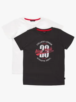 Overdele|LucaLola Luca & Lola Riccione T-Shirt 2-pack, Black/White Hvid/Sort