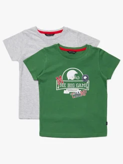 Overdele|LucaLola Luca & Lola San Marino T-Shirt 2-pak, Green/Grey Grøn/Grå