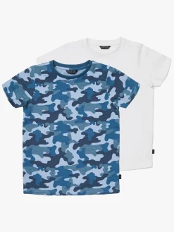 Børn LucaLola Overdele-Luca & Lola San Marino T-Shirt 2-pak, Blue Camouflage/White