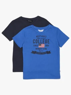 Overdele|LucaLola Luca & Lola Tore T-Shirt 2-pak, Blue/Navy Blå