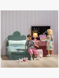 Dukker & Bamser|Lundby Teenage Room Set Dukkehustilbehør, Grøn/Lyserød