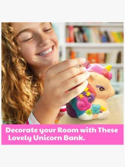 Kreativt Legetøj|4M KidzMaker DIY-sæt Mal Din Egen Enhjørningssparegris Flerfarvet