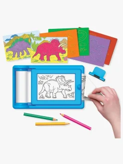 Kreativt Legetøj|4M KidzMaker Gnidekunst Dinosaur Flerfarvet