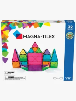 Børn MagnaTiles Legetøj Til Børn På 0-10 År|Byggesæt & Lego-MAGNA-TILES Clear Colours Byggesæt 32 Dele