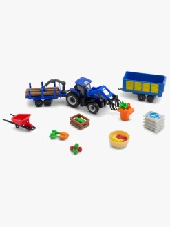 Legetøjsbiler & -Fartøjer|Maisto Mini Working Machines Bondegårdssæt New Holland Blå