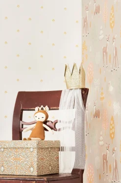 Børn Majvillan Interiør-Tapet Golden Woods, Dusty Lilac