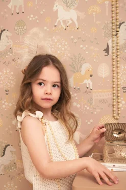 Interiør|Majvillan Tapet My Sweet Pony, Dreamy Pink Flerfarvet/Lyserød