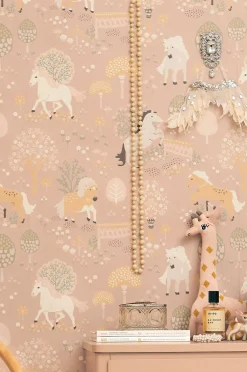 Interiør|Majvillan Tapet My Sweet Pony, Dreamy Pink Flerfarvet/Lyserød