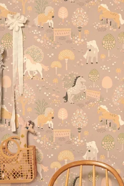 Interiør|Majvillan Tapet My Sweet Pony, Soft Lilac Flerfarvet/Lilla