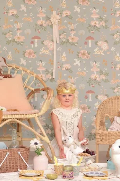 Interiør|Majvillan Tapet Old Garden, Bluegrey Flerfarvet