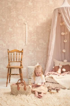 Interiør|Majvillan Tapet Summer Fields, Powder Pink Flerfarvet/Lyserød