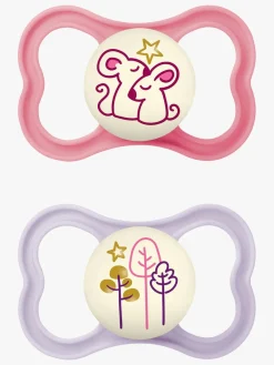 MAM Sutter & Suttesnore-Air Night Silikone Sutter 6-16m 4-pak, Pink/Neutral