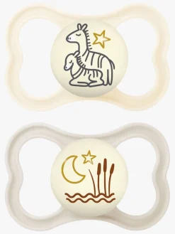 Sutter & Suttesnore|MAM Air Night Silikone Sutter 6-16m 4-pak, Blå/Neutral