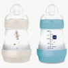 MAM Spisetid-Easy Start Sutteflaske Anti-kolik 160 ml 2-pak, Blå/Neutral