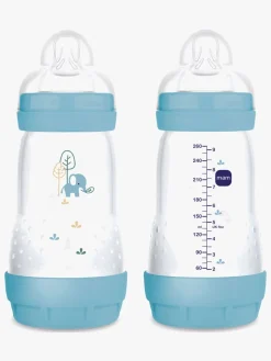Spisetid|MAM Easy Start Sutteflaske Anti-kolik 260 ml 2-pak, Blå/Neutral