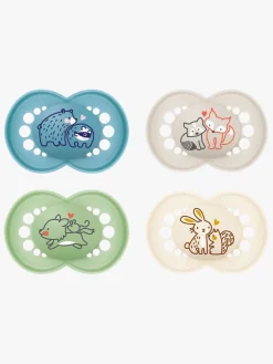MAM Sutter & Suttesnore-Original Silikone Sutter 6-16m 4-pak, Blå/Neutral