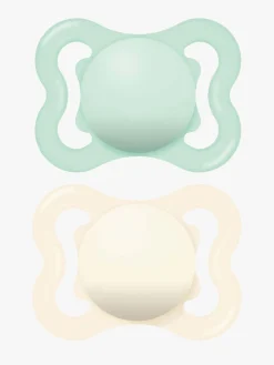 MAM Sutter & Suttesnore-Supreme Silikone Sutter 0-6m 2-pak, Blå/Neutral