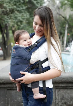 Manduca Bæreseler, Strækvikler & Bærestole-XT Cotton Bæresele, Denimblue-Toffee