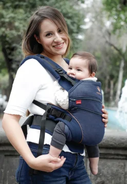 Manduca Bæreseler, Strækvikler & Bærestole-XT Cotton Bæresele, Denimblue-Toffee