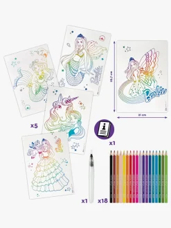 Kreativt Legetøj|Barbie Maped Creativ Akvarelsæt med Skabeloner