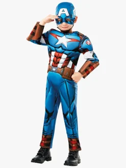 Rubies Kostumer & Udklædning-Marvel Avengers Deluxe Kostume Captain America
