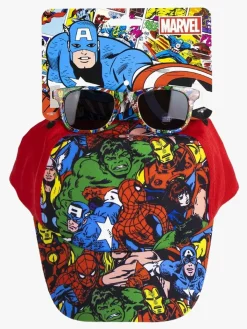 Børn MarvelAvengers Tilbehør-Marvel Avengers Kasket & Solbriller, Rød