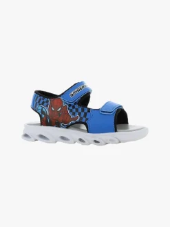 Børn MarvelSpiderMan Sandaler & Klipklapper-Marvel Spiderman Blinkende Sandaler, Cobalt Blue/Black