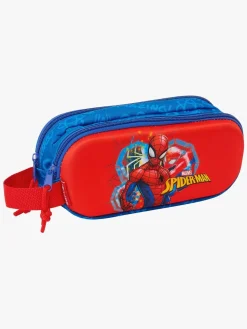 Kreativt Legetøj|MarvelSpiderMan Marvel Spider-Man 3D Dobbelt Penalhus, Rød/Marineblå