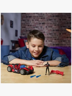 Legetøjsfigurer|MarvelSpiderMan Marvel Spider-Man Epic World of Actionfigur med Bil - Miles Morales Remix Blast-Racer