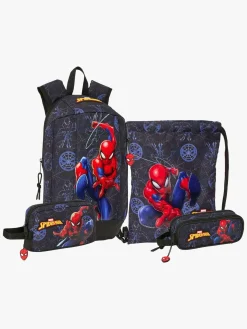 Tasker|Spiderman Marvel Spider-Man Mini Rygsæk 8,5L, Gymnastikpose, Køletaske & Penalhus, Attack