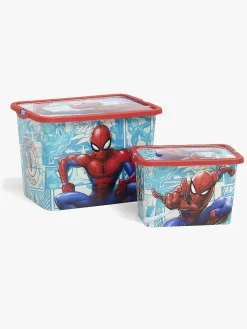 Børn MarvelSpiderMan Opbevaring-Marvel Spider-Man Opbevaringskasse Sæt 7l & 23l