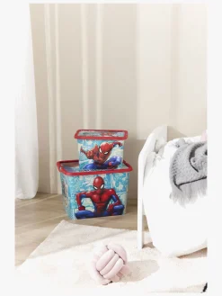 Børn MarvelSpiderMan Opbevaring-Marvel Spider-Man Opbevaringskasse Sæt 7l & 23l