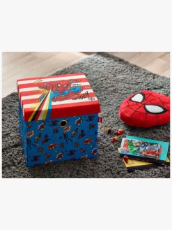 Børnemøbler|MarvelSpiderMan Marvel Spider-Man Puf med Opbevaringsboks, Multifarvet