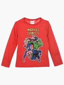 Børn MarvelAvengers Overdele-Marvels Avengers Classic Langærmet T-shirt, Red