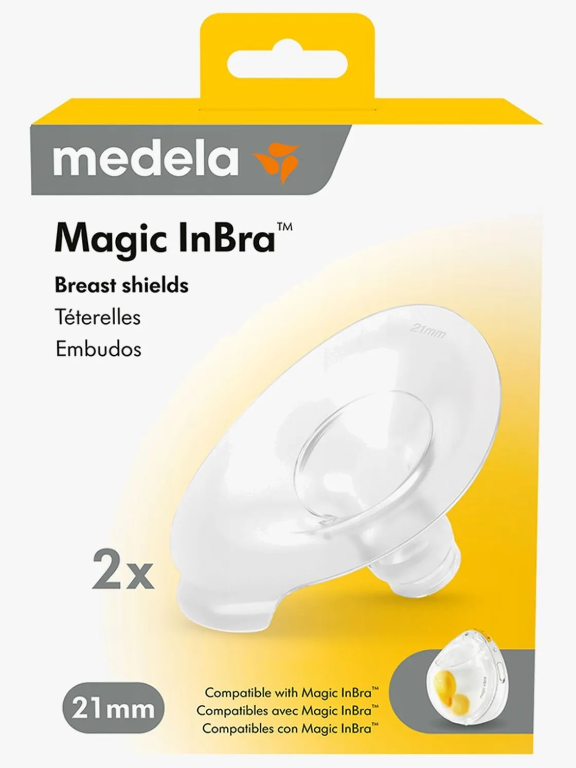 Amning|Medela Magic InBra Brysttragte 21 mm 2-pak