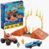 Legetøjsbiler & -Fartøjer|HotWheels Mega Hot Wheels Bilsæt Smash N Crash Tiger Shark Chomp Course, 245 dele