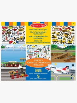 Kreativt Legetøj|MelissaDoug Melissa & Doug Genanvendelig Klistermærkebog Køretøj Blå/Hvid