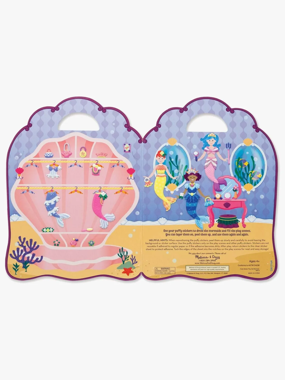 MelissaDoug Kreativt Legetøj-Melissa & Doug Klistermærkebog Havfruer 65 Stk.