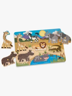 Spil & Puslespil|MelissaDoug Melissa & Doug Knoppuslespil Safari 7 Brikker Flerfarvet