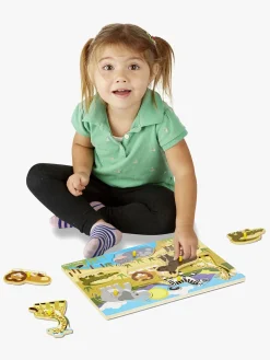 Spil & Puslespil|MelissaDoug Melissa & Doug Knoppuslespil Safari 7 Brikker Flerfarvet