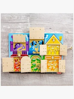 MelissaDoug Spil & Puslespil-Melissa & Doug Låsebræt 6 Låger med Dyr
