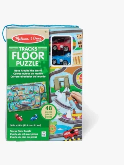 MelissaDoug Spil & Puslespil-Melissa & Doug Racerbane Gulvpuslespil & Legesæt 48 Brikker