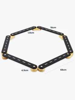 Motorisk Legetøj|Meowbaby Balancebane 6 Dele, Sort